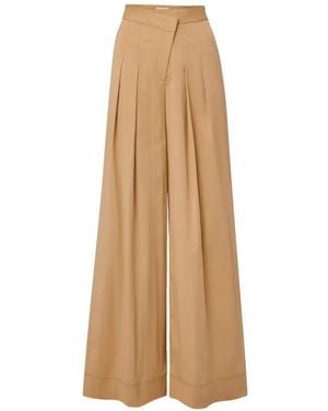 Veronica Beard Pleated Pants - Natural