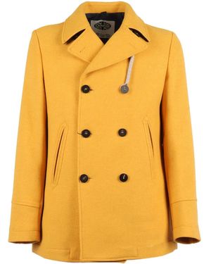 Camplin Double-Breasted Peacoat - Yellow