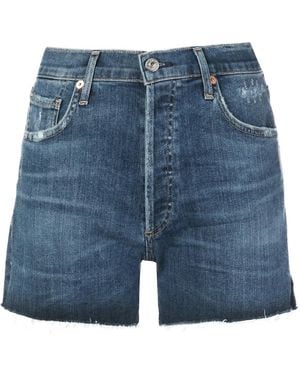 Citizens of Humanity Marlow Distressed Denim Shorts - Blue