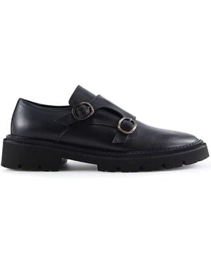 Notabene Calf Leather Buckle Brogues - Black