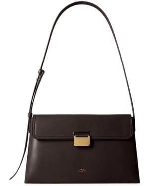 A.P.C. Simone Leather Shoulder Bag - White