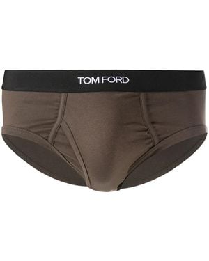 Tom Ford Slip Mit Logo - Braun
