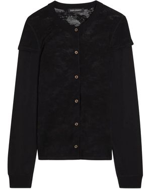 Our Legacy Heat Flower-Detail Cardigan - Black
