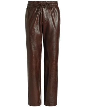 Dolce & Gabbana Goatskin Jogging Trousers - Brown