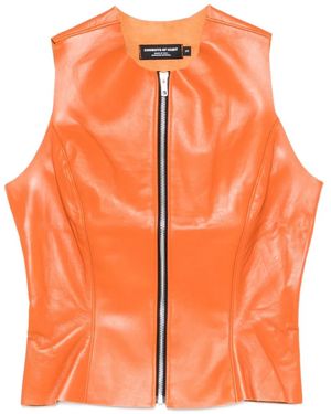 COWBOYS OF HABIT Zip Texas Vest - Orange