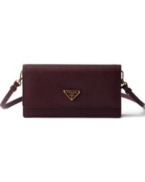 Prada Leren Portemonnee - Paars