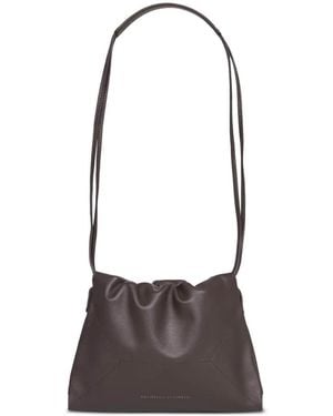 Brunello Cucinelli Bolso De Hombro Fruncido - Blanco