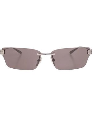 Balenciaga Rectangle Rimless Sunglasses - Metallic