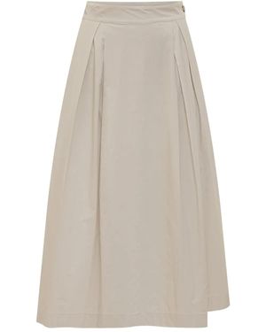 Woolrich Falda Midi De Algodón - Blanco