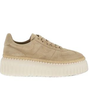 Hogan H-Stripes Sneakers - Natural