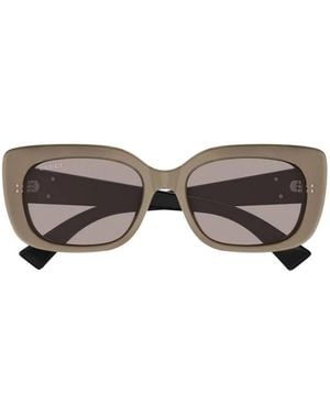 Gucci Square-Frame Sunglasses - Brown