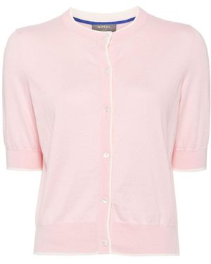 N.Peal Cashmere Kurzärmeliger Cardigan - Pink