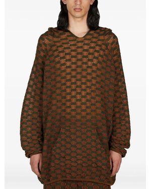 Isa Boulder Patterned Hoodie - Brown