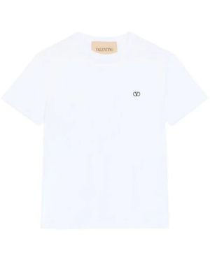 Valentino Garavani T-Shirt À Logo Brodé - White