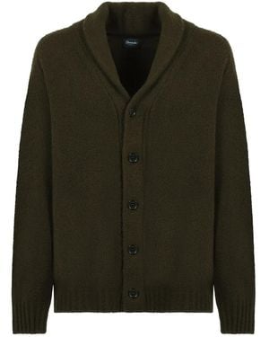 Drumohr Shawl-Collar Wool Cardigan - Green
