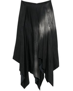 Yohji Yamamoto アシンメトリー スカート - ブラック