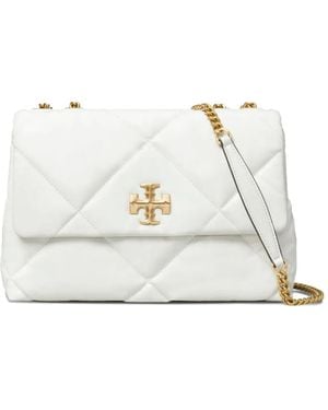 Tory Burch Kira Quilted Chain Shoulder Bag - White
