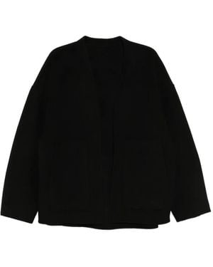 CROQUIS Cross-Collar Wool Jacket - Black