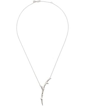 Shaun Leane Rose Thorn Single Drop Pendant Necklace - White