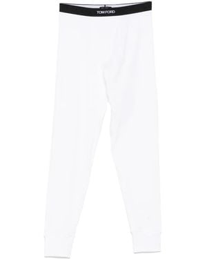 Tom Ford Logo-Waistband Long Johns - White