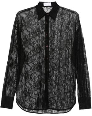 THE NINA STUDIO Button-down-Hemd aus Spitze - Schwarz