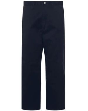 Carhartt Logo-Patch Pants - Blue