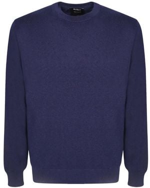 Dell'Oglio Kaschmirpullover Mit Rundhalsausschnitt - Blau