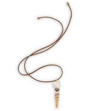 Jennifer Behr Finley Shell-Pendant Necklace - Metallic