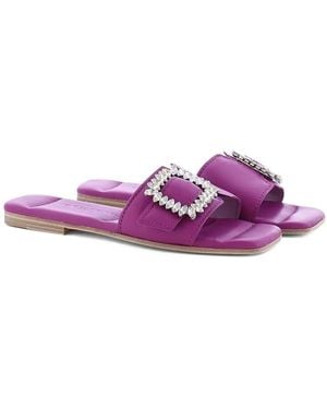 Kennel & Schmenger Crystal-embellished buckle sandals - Morado