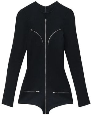 Alexander Wang Zip-Detail Bodysuit - Black