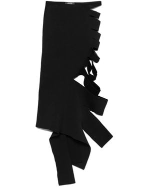 Mugler Cut-Out Asymmetric Skirt - Black