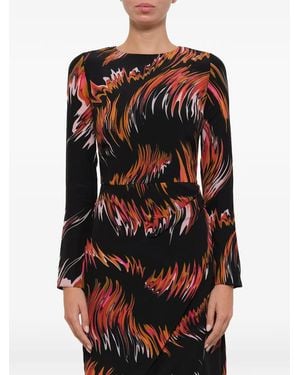 Givenchy Vestido Con Estampado Abstracto - Rojo