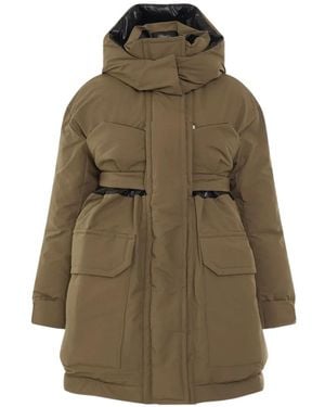 Sacai Padded Detachable-Hood Coat - Natural