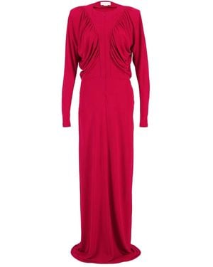 Stella McCartney Abito Da Sera Drappeggiato - Rosso