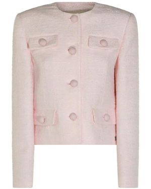 Valentino Garavani Tweed Button-Up Jacket - Pink