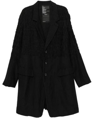 Nude:mm Single-Breasted Coat - Black