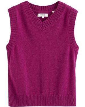 Chinti & Parker V-Neck Knitted Top - Purple