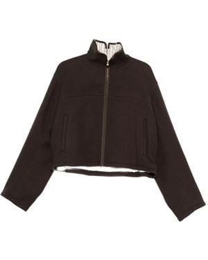 Carven Zip-Up Wool Jacket - Black