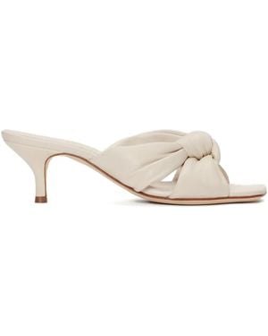 Fabiana Filippi Knot-Detail Leather Sandals - Natural
