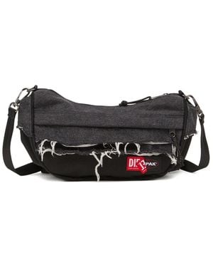 DIESEL X Eastpak Jeans-Schultertasche Mit Fransen - Schwarz