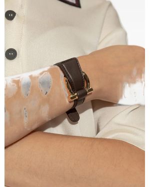 Ferragamo Gancini Calf Leather Bracelets - Natural