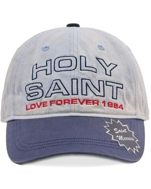 SAINT Mxxxxxx Logo-Embroidered Baseball Cap - Grey