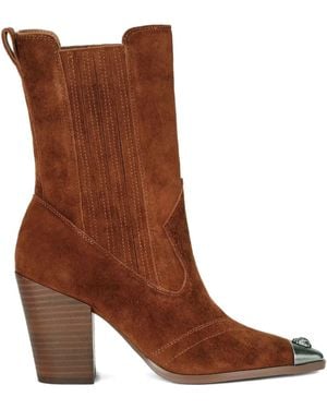 Kurt Geiger 85mm Regent Suede Boots - ブラウン