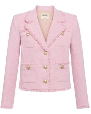 L'Agence Veste Sylvia En Tweed - Pink