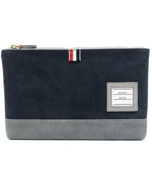 Thom Browne Portafoglio Con Applicazione - Blu