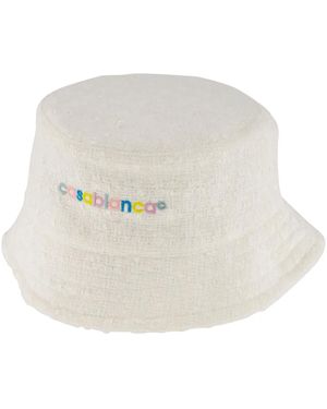 CASABLANCA Cappello Bucket Con Ricamo - Bianco