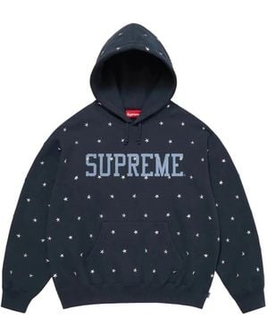 Supreme Stars Studded Hoodie - Blue