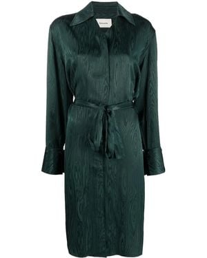 Holzweiler Metallic-Hemdkleid - Grün