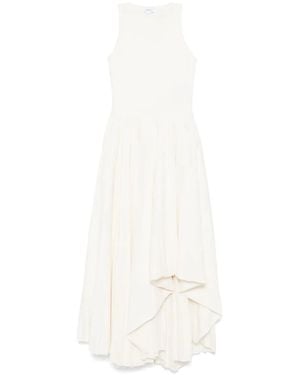 McQueen Asymmetrical Midi Dress - White