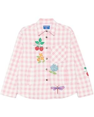 SUSANNA BLU Crisantemo Gingham Jacket - Pink